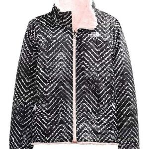 Girls Northface Mossbud Swirl reversable jacket Size Small